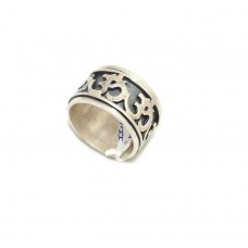 Om Ring Band Silver 925 Sterling Thumb Engraved Rotating Oxidized Gift Men D554